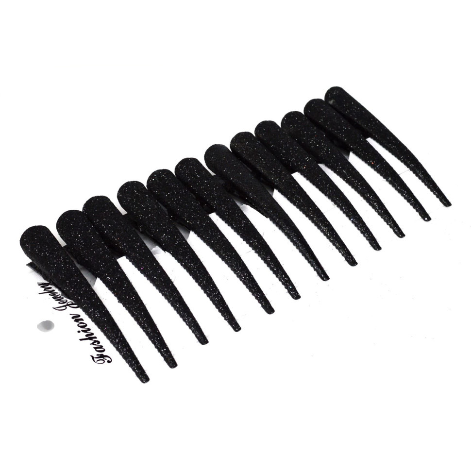 Затискач дитячий для волосся "чорна класика" 1100-230, 12 штук Вінниця - фото 1