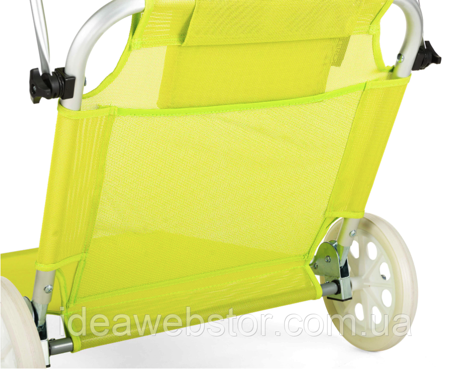 Шезлонг лежак Outtec Sun с козырьком желтый Киев - изображение 5