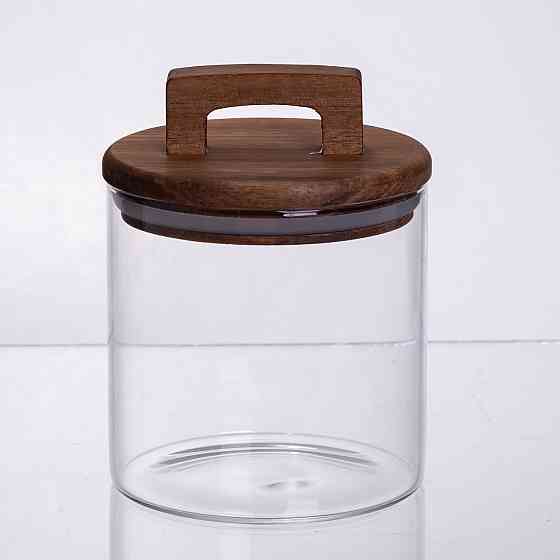 баночка для сипучих продуктів з бамбуковою кришкою 700 мл 64486-64 Коломия