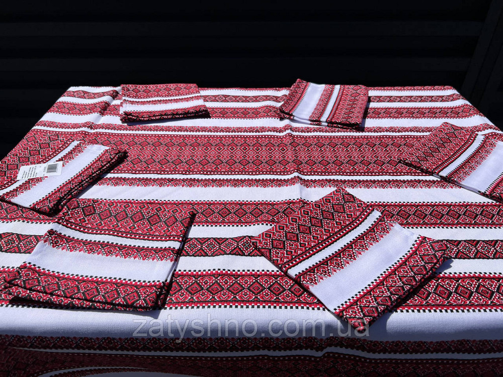 Вышитая скатерть красная на подарок Киев - изображение 7