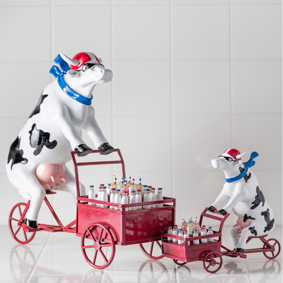 Статуетка колекційна корова Lait Triporteur (Size XL) полістоун Вінниця - фото 7