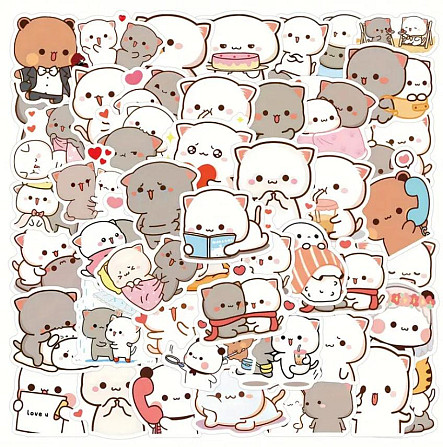 Набор наклеек (стикеров) Mochi Cat (30шт.) стикербомбинг для телефона, ноутбука Киев - изображение 1
