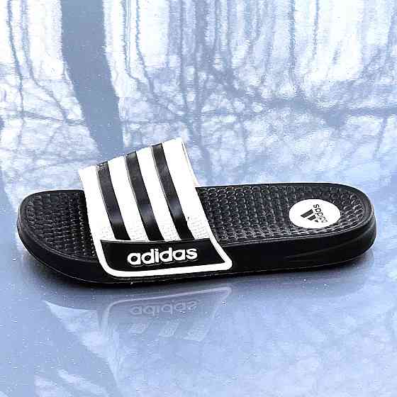 Чоловічі Білі Шльопанці Adidas Чорні Сланці Тапочки Адідас (розміри: 40,41,42,43,44) Дніпро