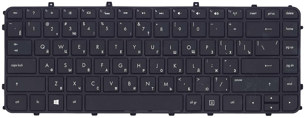 Клавиатура для ноутбука HP Envy (4-1000) Black, (Black Frame) RU Вінниця - фото 2