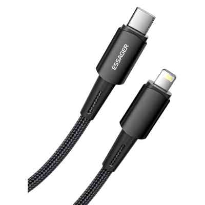Дата кабель USB-C to Lightning 2.0m 20W black Essager (EXCTL-CGA01) Винница