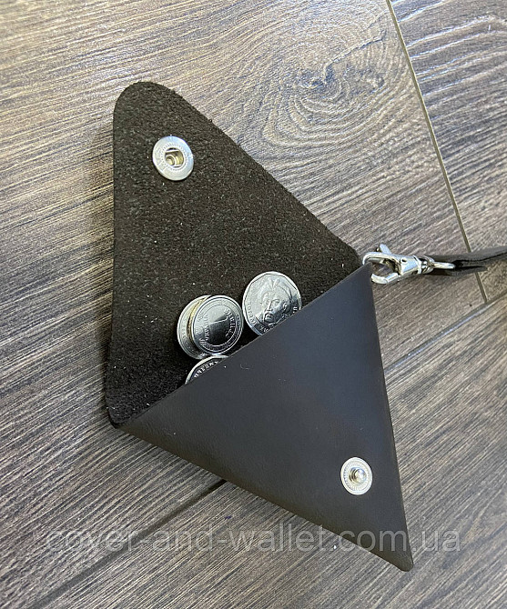 Монетница для копеек из натуральной кожи с ремешком для руки PS Leather Киев - изображение 4