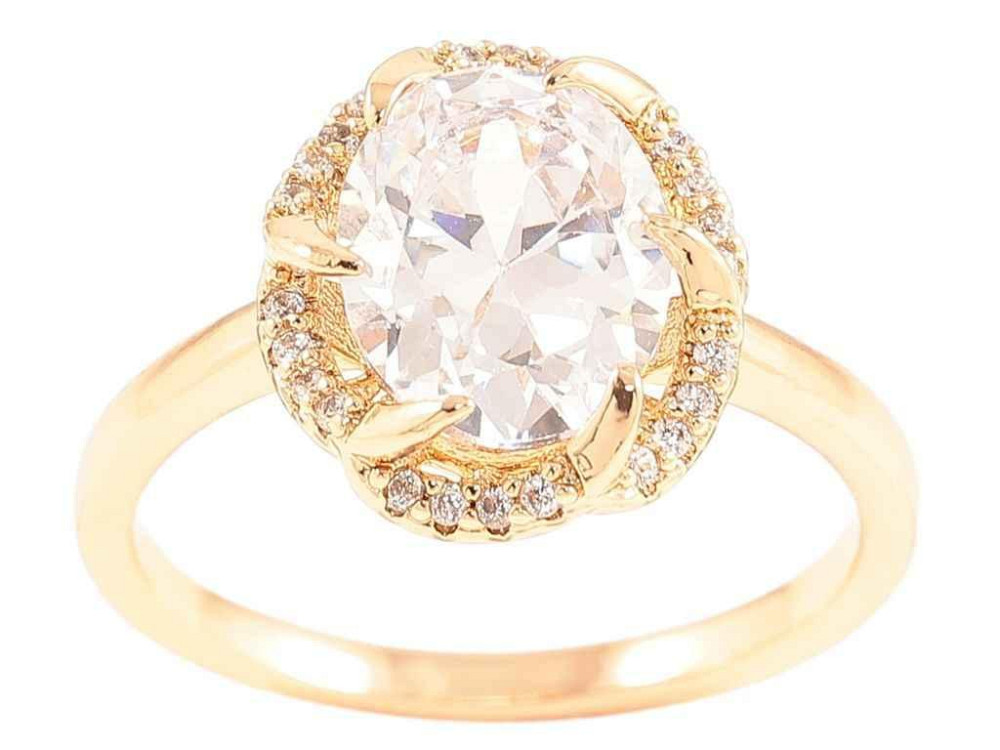 Каблочка Позолота 18K «Фианит в декоративном обрамлении циркония» (254570) р.18.5 ТМ XUPING Киев - изображение 1
