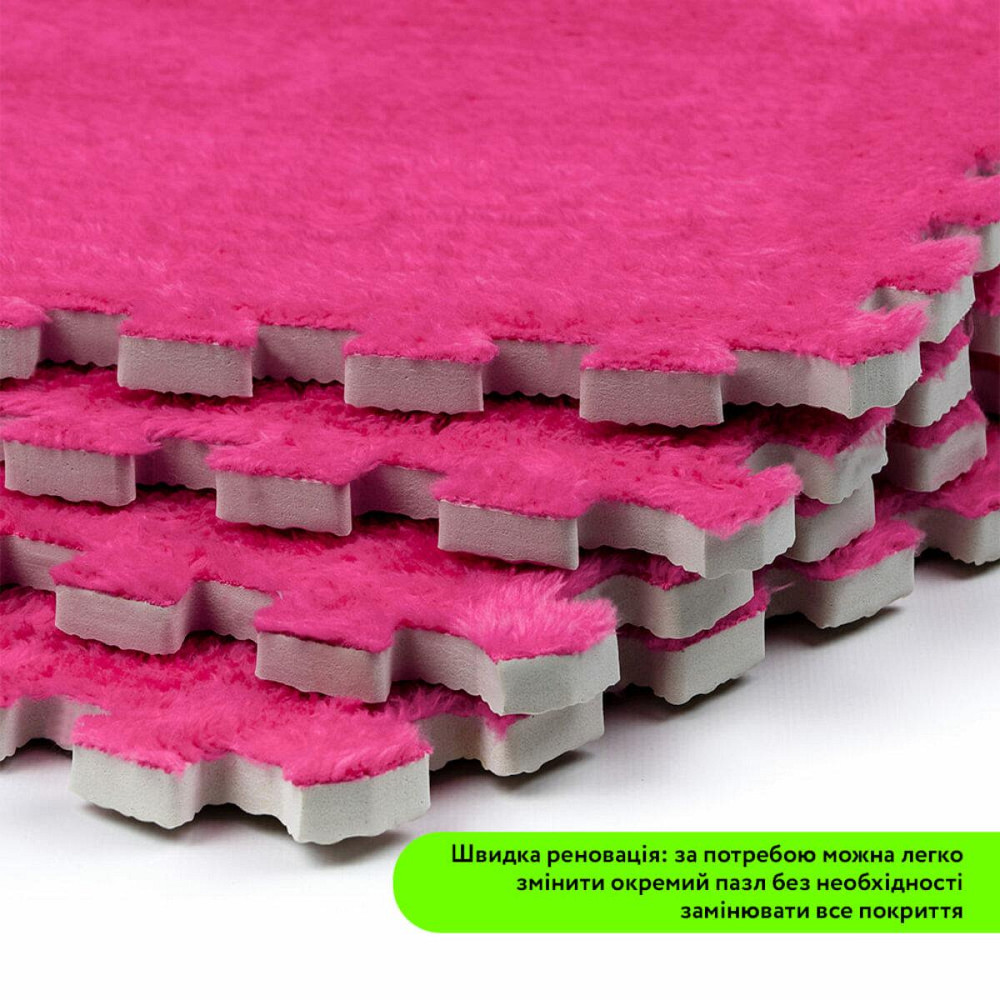 Плюшева рожева підлога-пазл для дітей Київ - фото 5