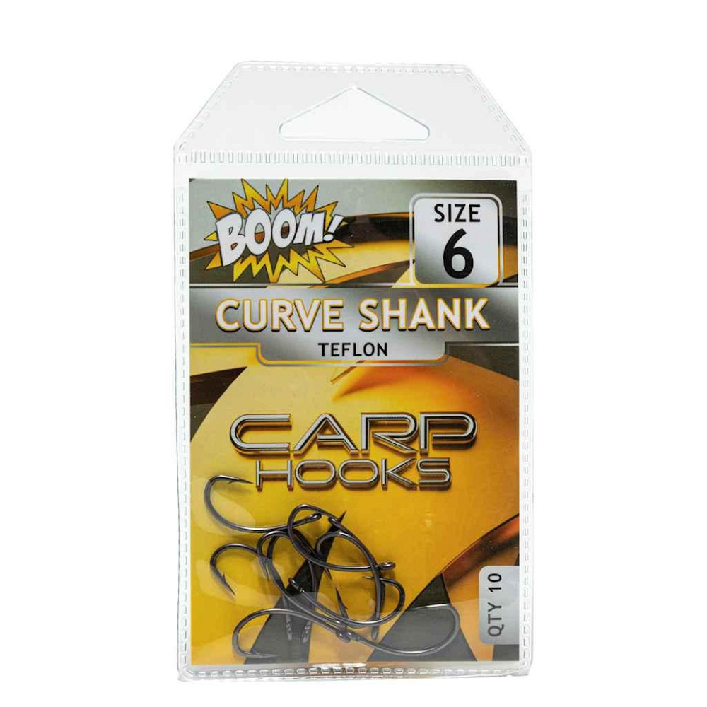 Крючок для мирной рыбы Curve Shank No6 (10 шт/уп) (Black Nickel) ТМ BOOM Киев - изображение 1