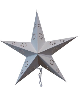 Картонная звезда объемная декоративная 45 см белый Киев