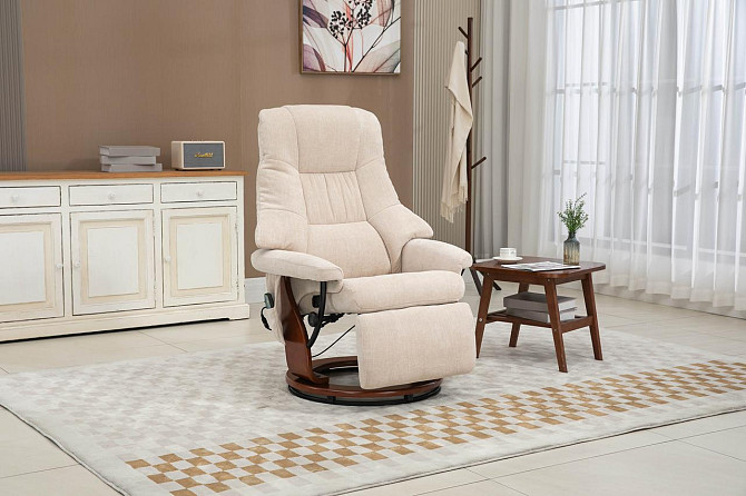 Крісло для відпочинку Avko Style ARMH 001 Beige з масажем, підігрівом і підставкою для ніг Київ - фото 6