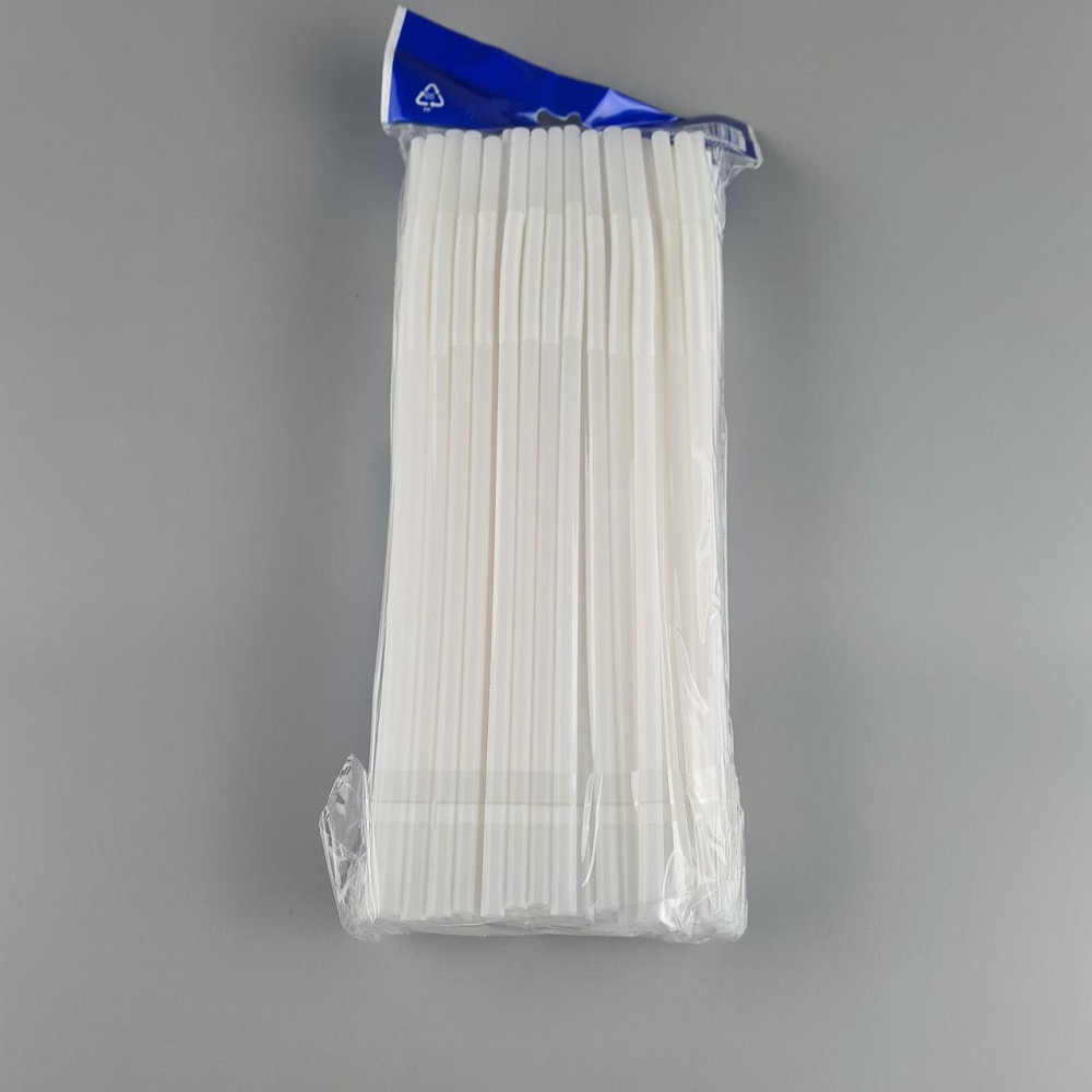 Трубочка-соломка для напитков с гофрой d6,0 -26см Белая Артистик (100 шт) Харьков - изображение 3