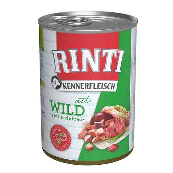 Rinti Kennerfleisch mit Wild РІНТІ КЕННЕРФЛЯЙШ ДИЧИНА беззерновий повнораціонний натуральний вологий корм для собак Київ