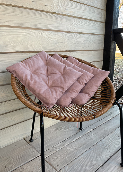 Подушка для стільців (38x38х5 см) Decorator Мальмо колір пудровий 84-111 Київ - фото 5