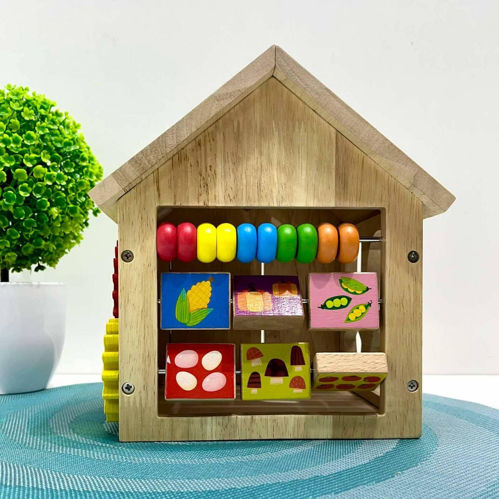 Бізідім розвиваюча іграшка ксилофон 5 тонів шестерні годинник сортер 19-20-18 см (MD 1364) Чернігів - фото 4