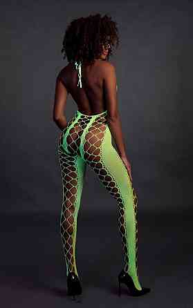 Бодістокінг - Ouch! Bodystocking With Halterneck Green, XS/XL Sex Aura Київ