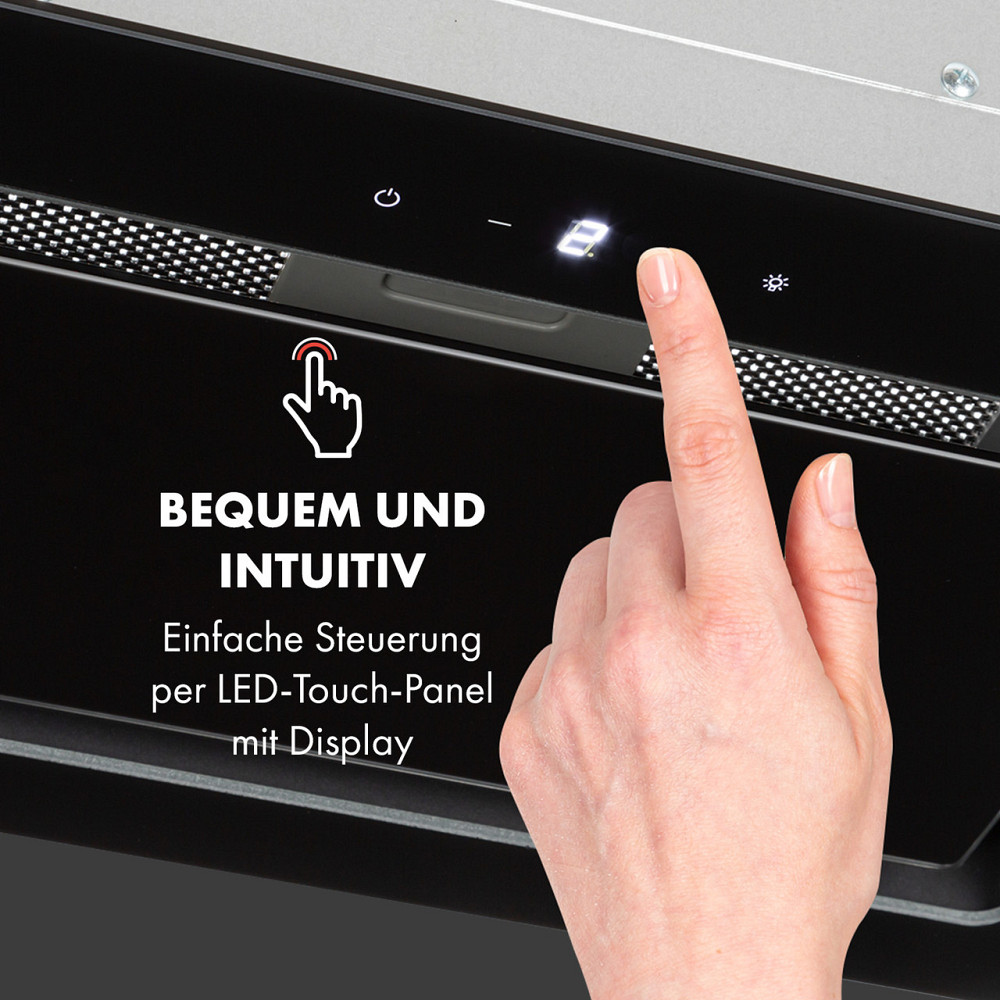 Модуль вентилятора вытяжки Hektor Eco 52 см 566 м³/ч сенсорное стекло черный черный (Германия, читать Ровно - изображение 4