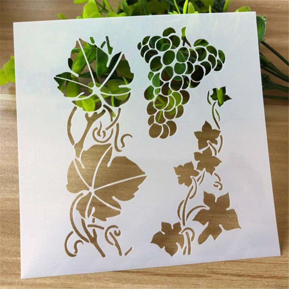 Трафарет для торта Виноград 13 на 13 см сірий Київ - фото 1