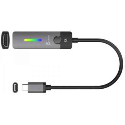 Переходник USB-C M to HDMI F 8K 60Hz LED RGB J5create (JCA157-N) Винница