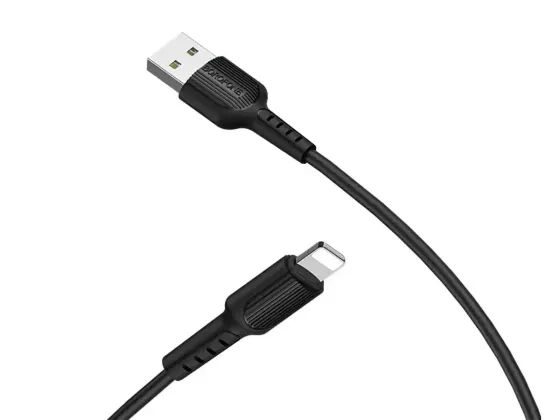 Кабель USB - Lightning Borofone BX16 Easy 1м 2А швидка зарядка для iPhone iPad шнур із захисним чіпом білий Одеса