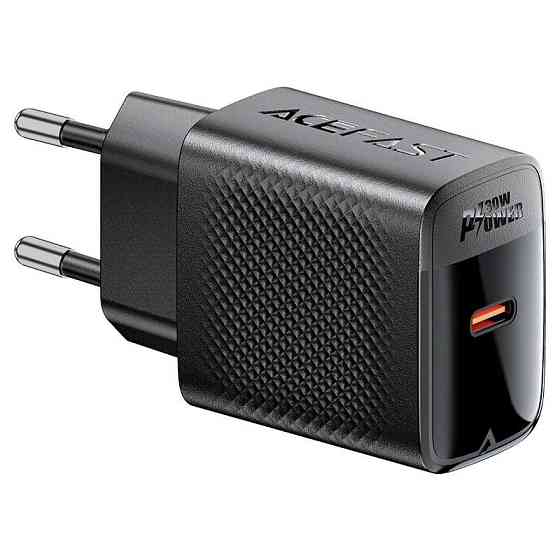 Мережевий зарядний пристрій ACEFAST A102 PD30W GaN single USB-C charger (EU) Black Одеса