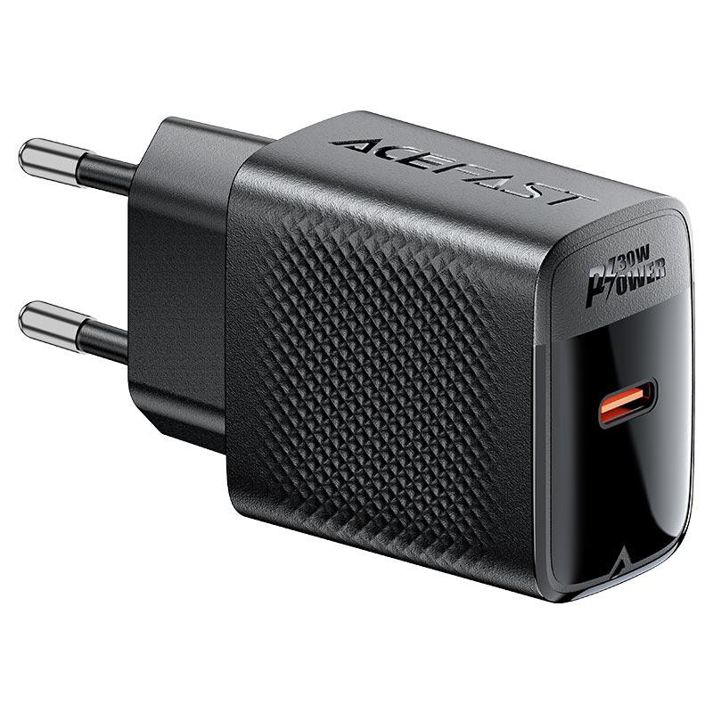 Мережевий зарядний пристрій ACEFAST A102 PD30W GaN single USB-C charger (EU) Black Одеса - фото 3