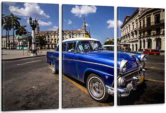 Модульная картина Ретро Машина Аrt-78_3А 70x130 см Киев