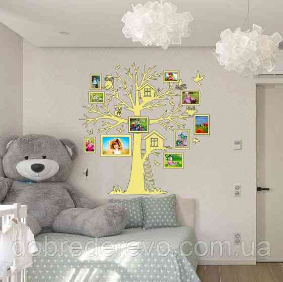 🌈Родовое дерево🌳 Baby House Семейное дерево сердце на 9 фото рамок Домик на дереве Вижница