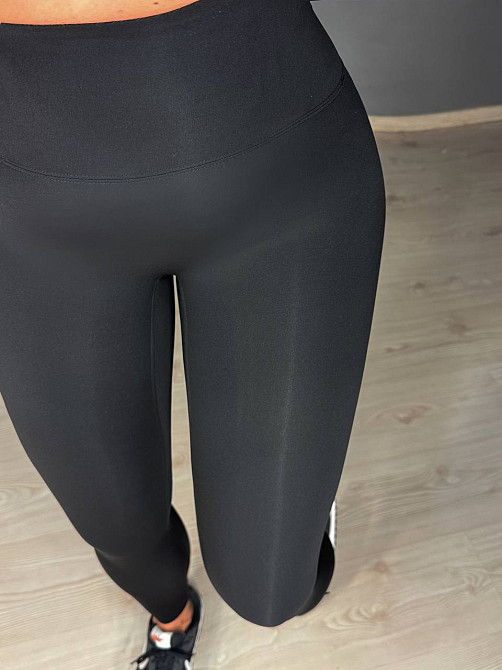 Лосини жіночі You Are Peri 24052 утеплені на флісі пуш ап з написом чорні, чорний, M Київ - фото 7