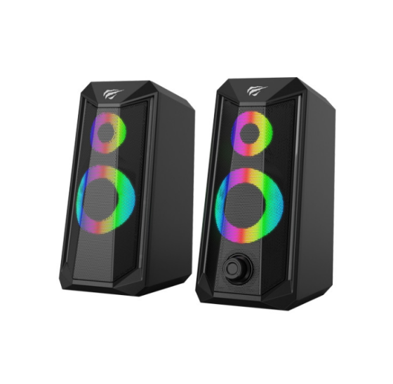 Акустична система 2.0 HV-SK202 3W*2 USB дротова з підсвічуванням чорний Havit Житомир
