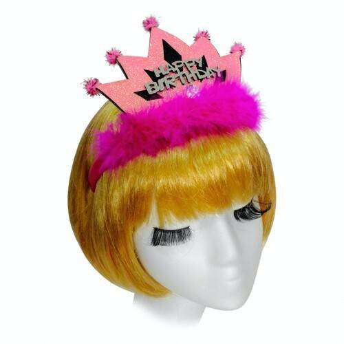 "HAPPY BIRTHDAY". Корона діадема рожева Київ - фото 1