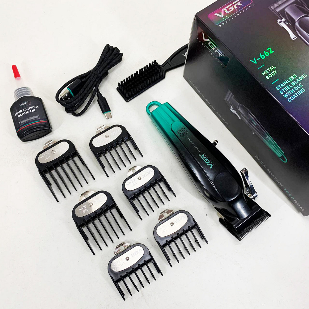 Професійна машинка для стрижки волосся на акумуляторі, Набір для стрижки волосся на акумуляторі QB-95 Львів - фото 16