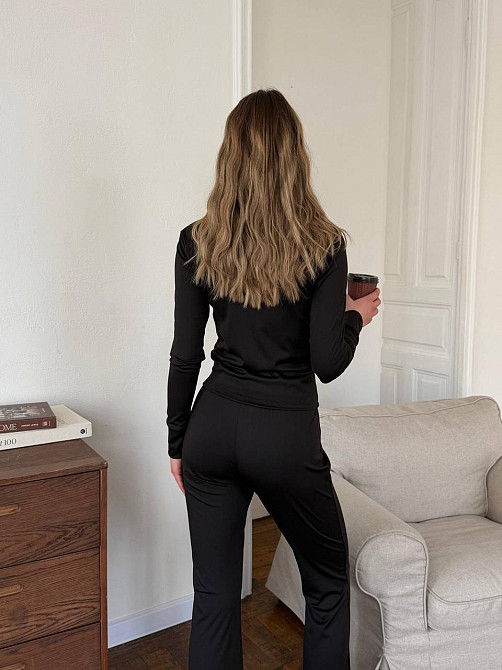 Жіночий комплект-трійка спорт Чорний, 42/46 Харків - фото 4