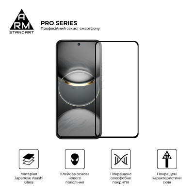 Скло захисне Armorstandart Pro Tecno Spark 30 Pro 4G (KL7) Black (ARM83308) Вінниця - фото 2