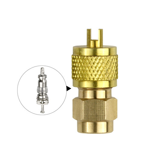 Фтористый переходник с игольчатым клапаном типа Шредер, латунь Вінниця - фото 2