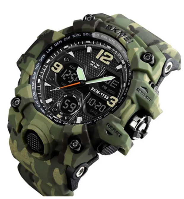 Часы наручные SKMEI 1155BCMGN, GREEN CAMO, 9733 Днепр - изображение 2