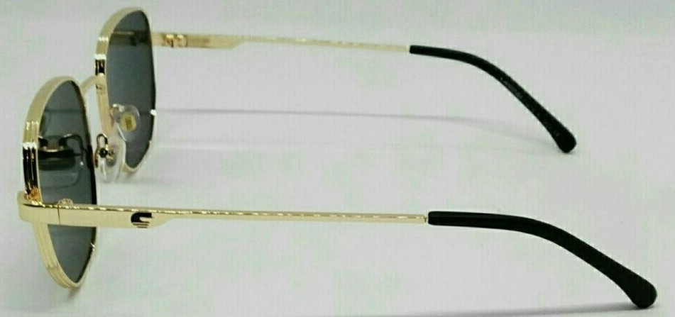 Брендові окуляри унісекс від сонця чорні в золотій металевій оправі. Київ - фото 5