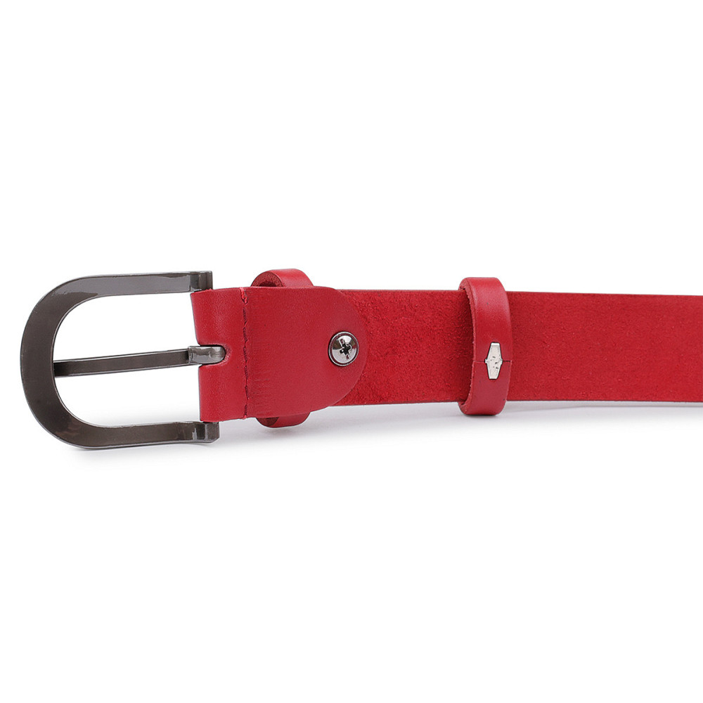 Женский кожаный ремень Vintage 20786 Красный Киев - изображение 5