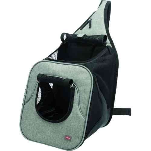 Рюкзак-переноска Trixie Savina для собак фронтальний поліестер чорний/сірий до 10 кг 30х33х26 см Київ