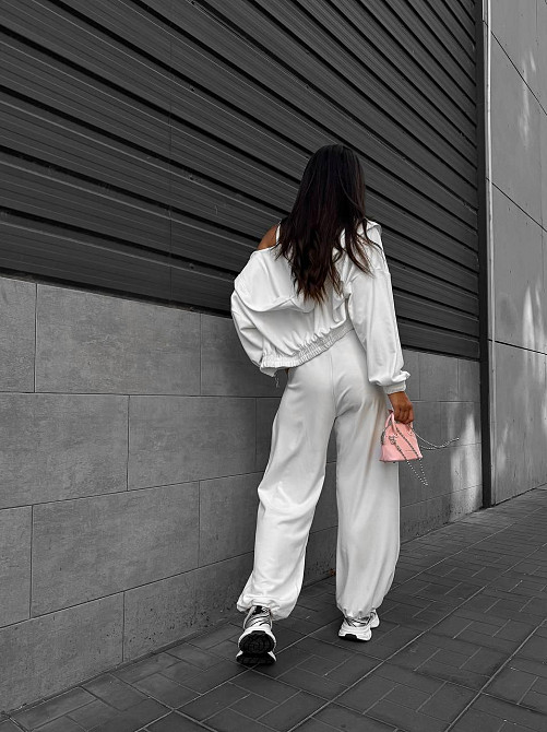 Жіночий костюм трійка: кофта топ і штани велюр Одеса - фото 3