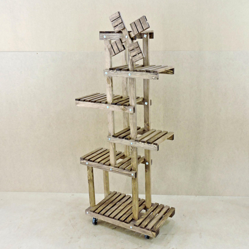 Підставка для квітів "Матурі 3" на коліщатках капучино Миколаїв - фото 3