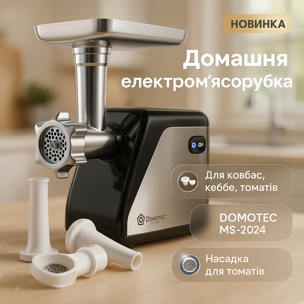 Электрические мясорубки для общепита DOMOTEC MS-2024 3000 Вт, Мясорубки с соковыжималкой и шинковкой JQ-62 Киев - изображение 11