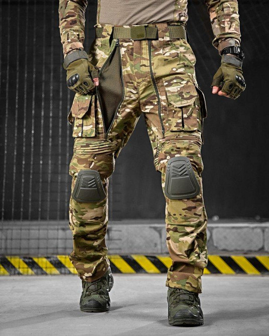 Летние штурмовые штаны с наколенниками мультикам Одесса - изображение 1