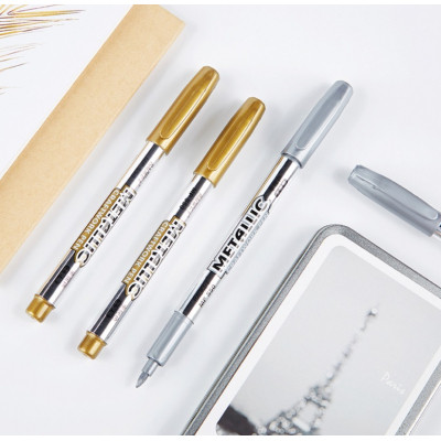 Маркер Baoke 1,5 мм срібний Металік (MARK-PER-BAO-MP550S) Вінниця - фото 5