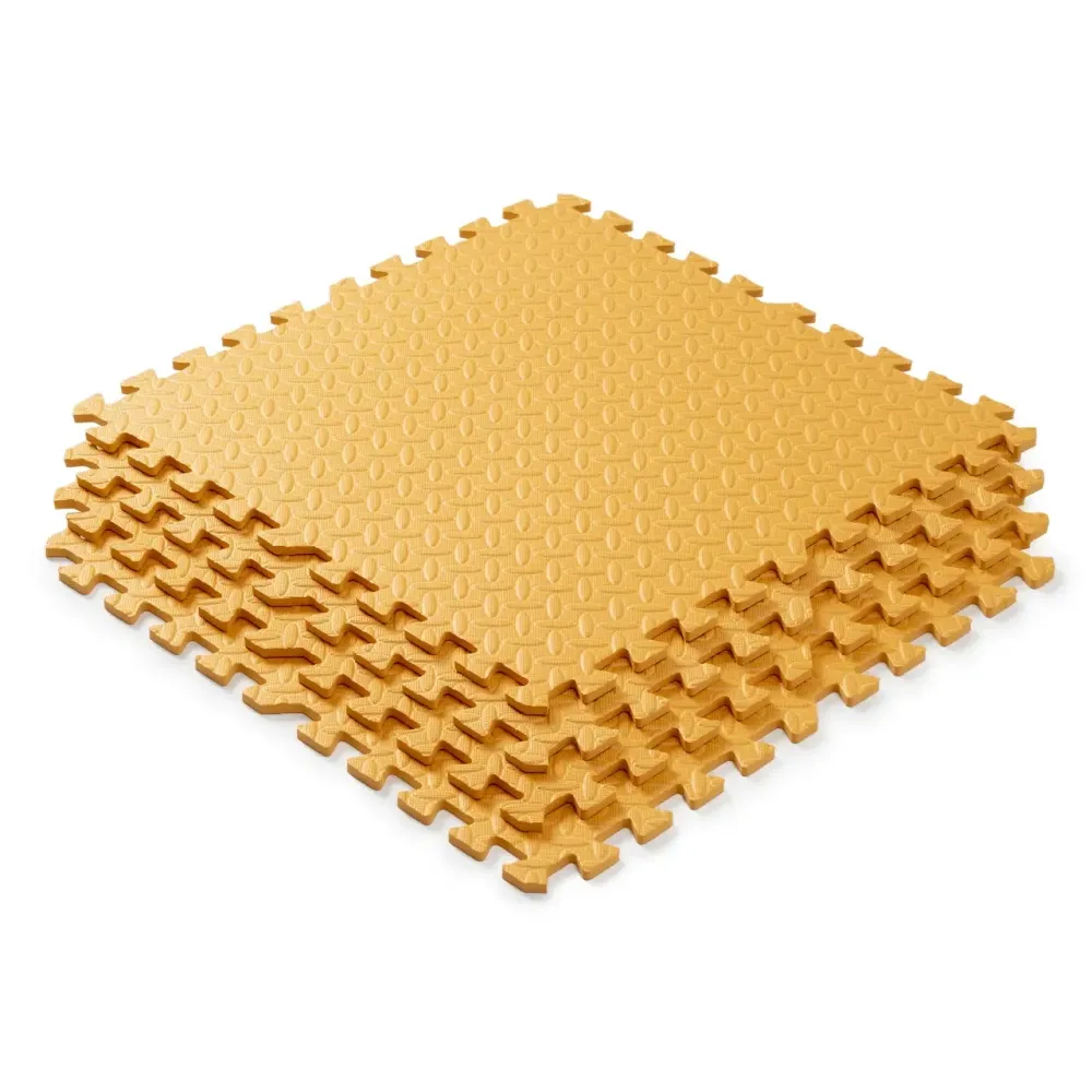 Мат-пазл товщиною 1 см розмір 60х60см 4 частини EVA помаранчевий Спортивні мати Київ - фото 1