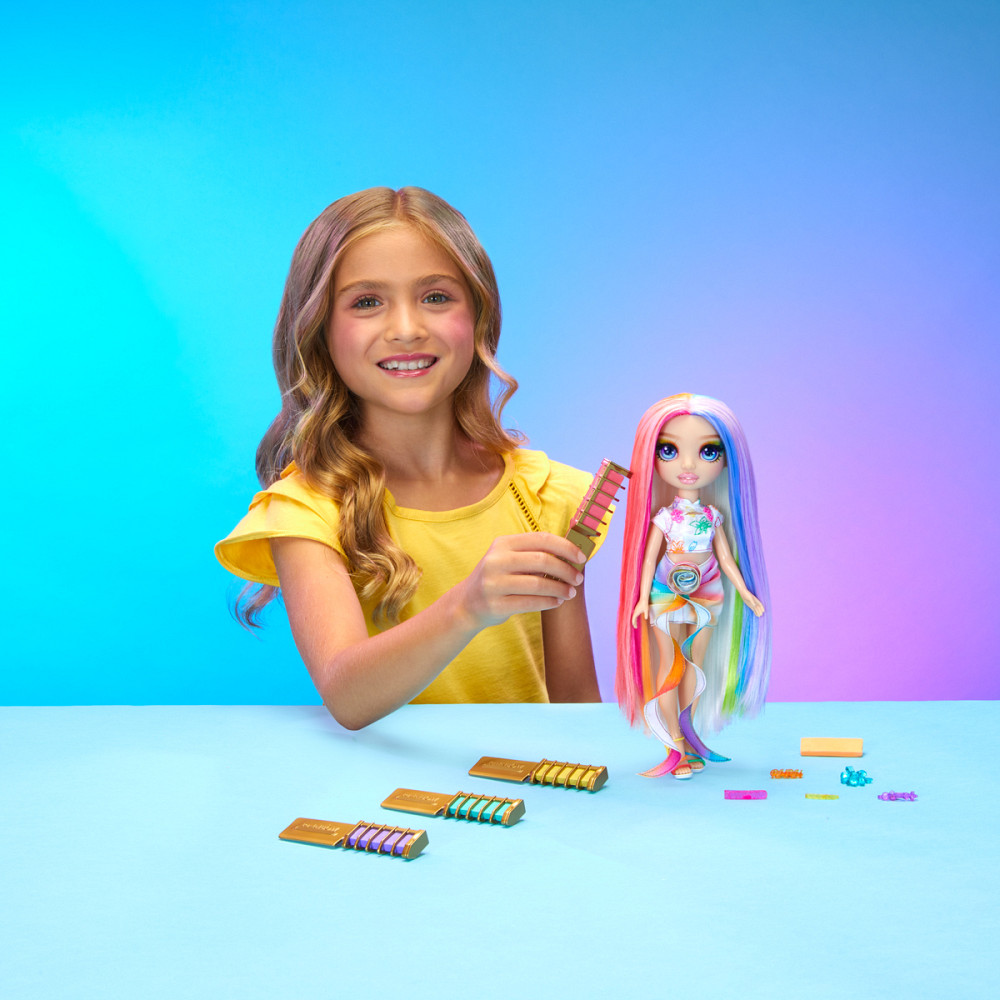 Ігровий набір з лялькою Rainbow High серії Крейда для волосся та стиль – Амая Дніпро - фото 9