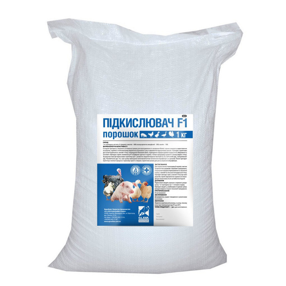 Підкислювач F1 порошок, 20 кг Вінниця - фото 1