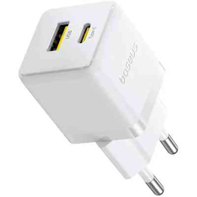 Зарядное устройство Baseus Palm Fast Charger C+U 20W moon white (P10111608213-00) Винница