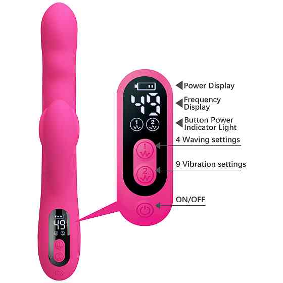 Вібратор-кролик PRETTY LOVE Winters Pink, силікон, рожевий, обертання та вібрація Sex Aura Київ