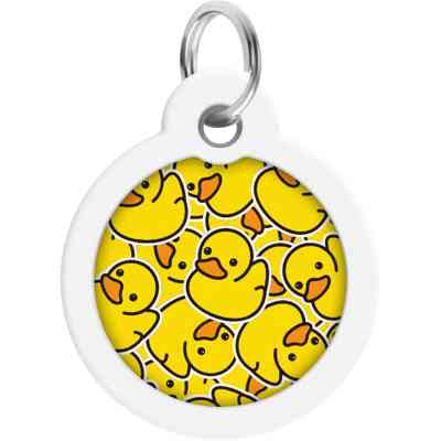 Адресник для тварин WAUDOG Smart ID з QR паспортом "Качечки", коло 30 мм (230-0204) Вінниця